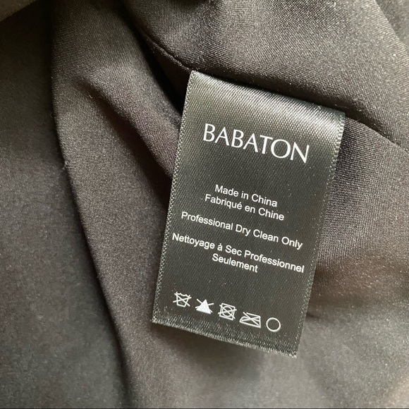 Aritzia Babaton Black Velvet Mini Dress with Sleeves Crew Neck - Picture 4 of 4